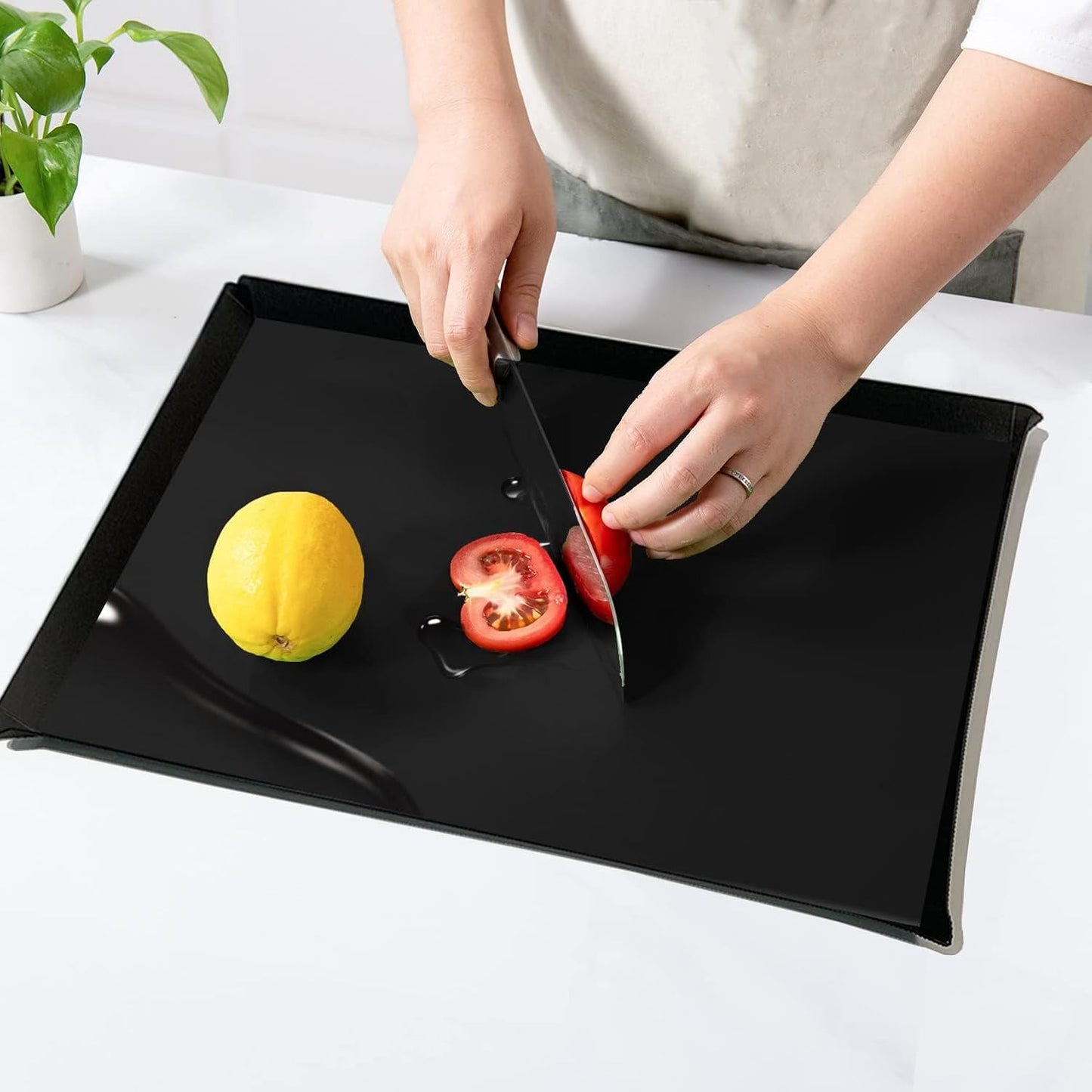 WK Flexible Plastic Cutting Boards Mats for Kitchen, Flexible Non Slip Cutting Mat, Thin Cutting Sheets, BPA Free, Dishwasher Safe, Multi Sizes