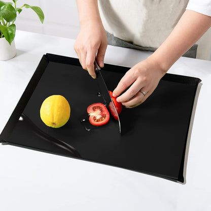 WK Flexible Plastic Cutting Boards Mats for Kitchen, Flexible Non Slip Cutting Mat, Thin Cutting Sheets, BPA Free, Dishwasher Safe, Multi Sizes