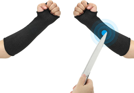 PATIKIL Cut Resistant Sleeve, Arm Safety Protectors Sleeves with Thumb Hole Level 5 Protection Forearm Guard Sleeves