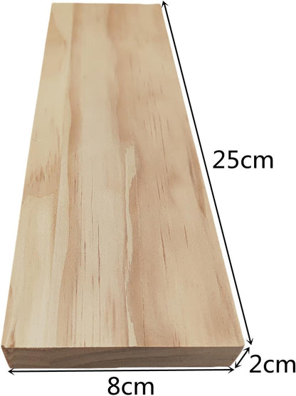 4PCS Rectangle Wood Boards Unfinished Wood Blocks for Crafting, 8x6x1in Blank Whittling Wooden Blocks for Wood Carving,Painting & Burning