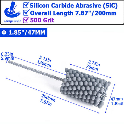 Garhgi 1-3/8" (35mm) Cylinder Honing Brush, 240 Grit Silicon Carbide Nylon Hone Tool, for Engine Cylinder Bore Deburring Finishing Deglazing Cleaning on Metals Steel Cast Iron