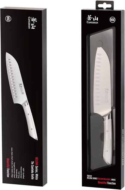 Cangshan HELENA Series German Steel Forged 7" Santoku Knife (Black)
