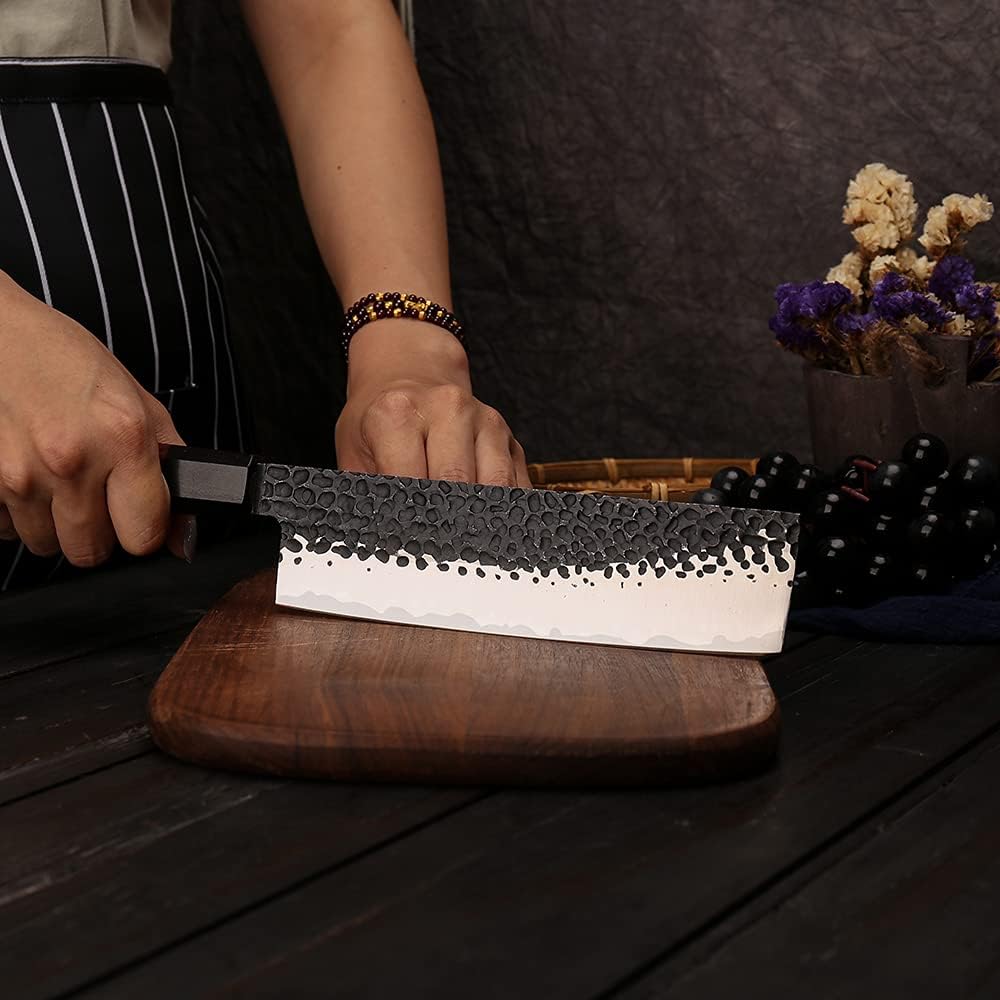 WILDMOK 8 Inch Chef Knife 3 Schichten 9CR18MOV CLAD STAEL, geschmiedetes Gyuto -Chef Knife mit achteckigem Griff