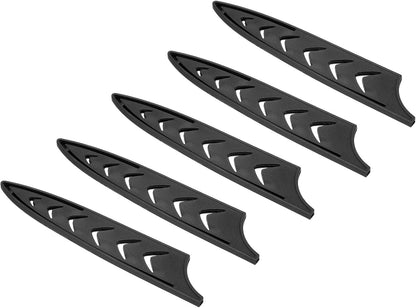 MECCANIXITY Safety Knife Cover Sleeves for 8" Carving Knife, ABS Universal Knife Sheath Edge Guard Blade Protector for Kitchen Black Pack of 2