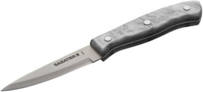 Sabatier Triple Riveted Serrated Utility Knife, 5-Inch, Razor-Sharp Kitchen Knife to Cut Fruit, Vegetables and more, High-Carbon Stainless Steel, Gray