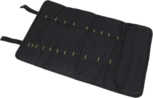 Chef Knife Bag, Knives Holders Protectors Chef Knife Roll Bag 20 Slots for Home Kitchen (Black)