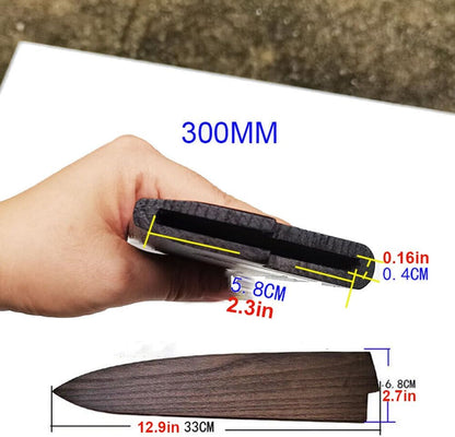 Chef's Knife Sheath Gyuto Magnetic Saya Knife Wood Blade Guard Case Knife Sheath Knife Sheath (300MM)
