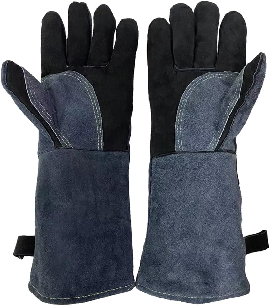 Welding Gloves Large 16 Inches 932℉ Heat Resistant Leather Forge/Mig/Stick Fire Resistant Gloves