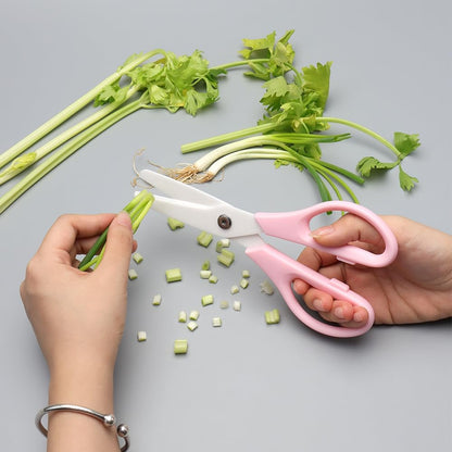 Ceramic Kitchen Scissors 8" Ceramic Blade Scissors White Sharp Blade with Black ABS Handle Cooking Shears for Office School Crafting Kitchen (Black)