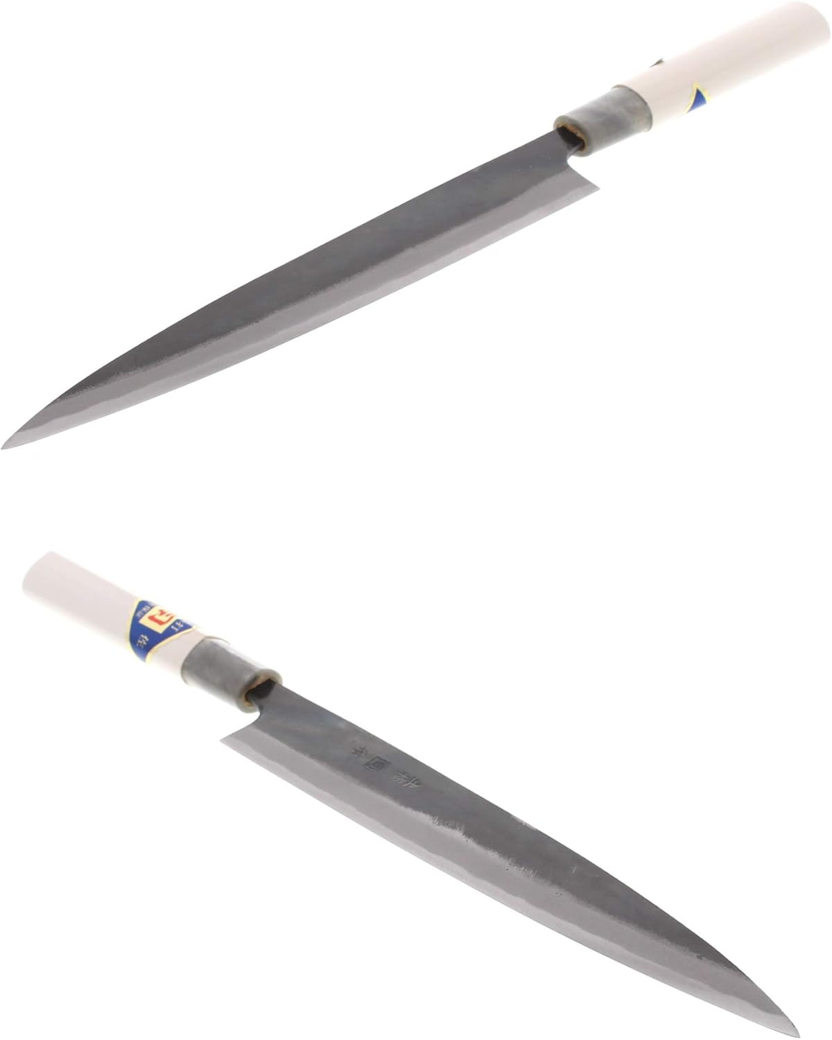 Tosa Knife, Black Uchi, Deba Knife, White Steel, No. 1, 7.1 inches (180 mm), Black, Beige