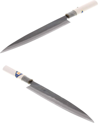 Tosa Knife, Black Uchi, Deba Knife, White Steel, No. 1, 7.1 inches (180 mm), Black, Beige