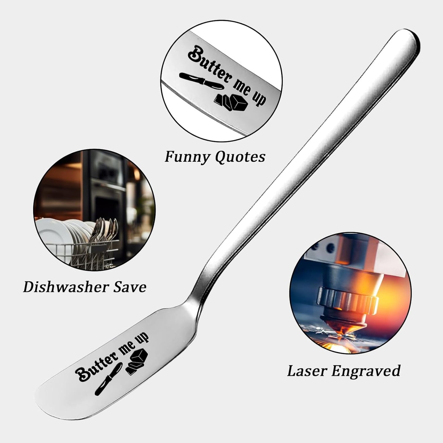 The Only Thing Better Than Butter Is More Butter Knife, Personalized Engraved Funny Peanut Butter Spreader Cheese Knives, Novelty Anniversary Christmas Gifts for Bread Toast Lover