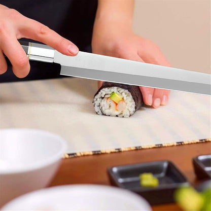 Waterboss,Japanese Sushi Chef Knife Salmon Knife Slicer Razor Sharp Sashimi Watermelon Knives, 5Cr15mov Stainless Steel Sashimi Yanagiba Knife, Maple Handle, 11.8inch (300mm)