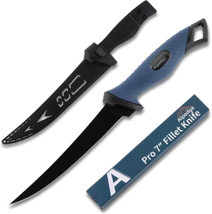9 Inch Fish Fillet Knife - Premium German DIN 1.4116 Stainless Steel, Ultra Sharp Flexible Blade for Fish Filleting, Salmon, Trout, Non-Slip Handle, Professional Boning Knife with Sheath, Great for Anglers & Home Cooks