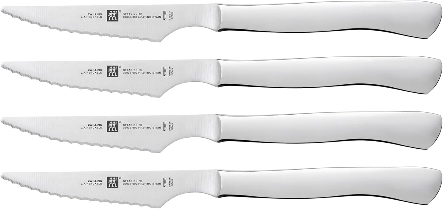 ZWILLING Porterhouse Razor-Sharp Steak Knife Set of 8 with Black Presentation Case, Gift Set