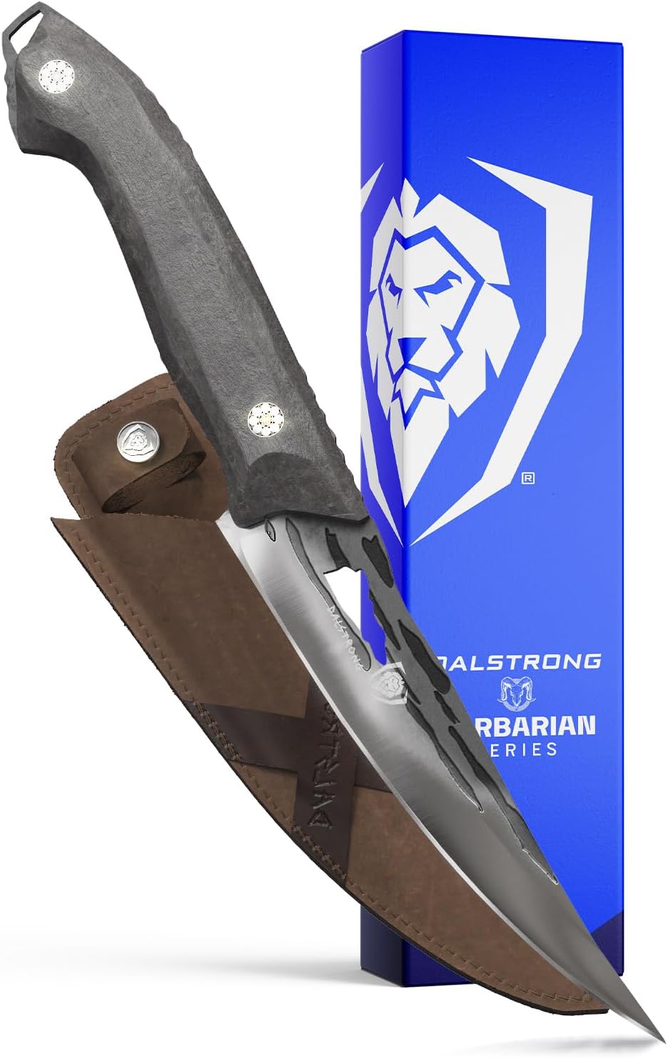 Dalstrong Curved Fillet Boning Knife 6”- Barbarian Series - Premium Swedish 14C28N High Carbon Stainless Steel - Black Brown Wood Handle Knife - Professional Fillet Knife- Sheath Included