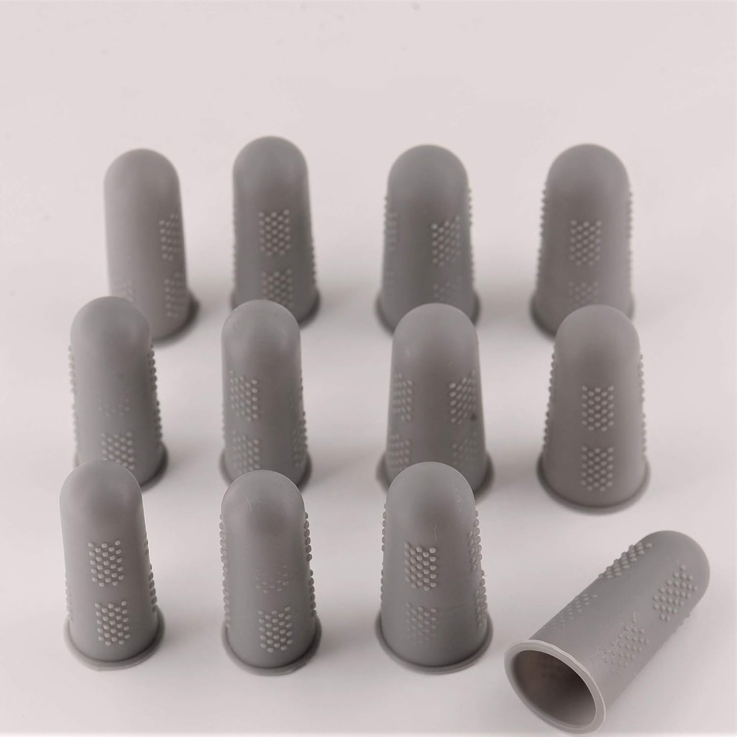 Finger Protectors [Flex Series - 12-Pack] Silicone Non-Stick Finger Covers | Purple | Small (6) / Medium (6) for Hot Glue | Sewing | Adhesives | Scrapbooking