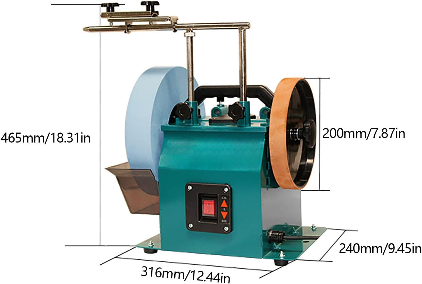 110V Electric Knife Sharpener，10in Water-cooled Grinder Electric Knife Sharpener Low Speed Grinding Machine，for Sharpening Chisels And Planer Blades Edge Tools