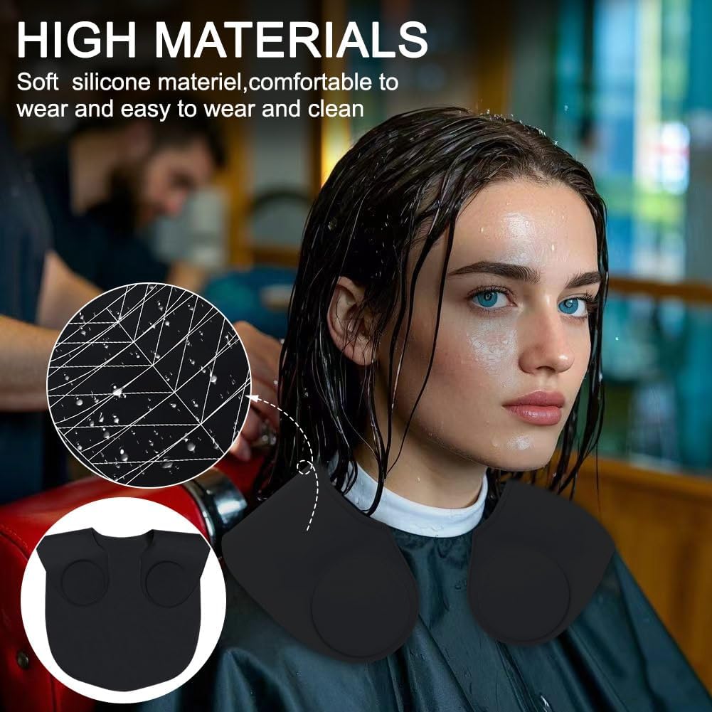 Silicone Hair Cutting Guide Collar - Waterproof Cutting Mat for Hair Stylist - Hair Cutting Cape