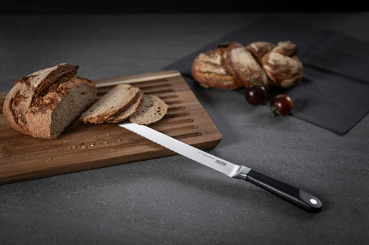 Kuhn Rikon ICED Bread Knife 7.87 Inch, Ice Hardened German Stainless Steel, Razor Sharp Titanium Coated Serrated Blade, Precision Everyday Kitchen Knife