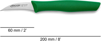 Arcos Set 3 pieces Paring Knife 3 Inch. 3 Paring Knives of Stainless Steel and Ergonomic Polypropylene Handle for Cutting Fruits, Vegetables and Tubers.. Series Nova. Color Black