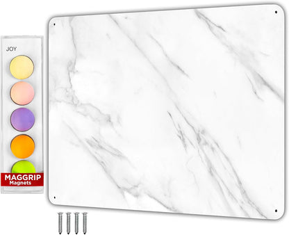 9 inches x 6.5 inches Stainless Steel Plate for Magnets, 3M Adhesive Back, Mounting Screws, Ideal for Magnetic Shelf, Spice Holders, Colorful Magnets as a Gift. Mount Anywhere! (Silver, 1 Pack)