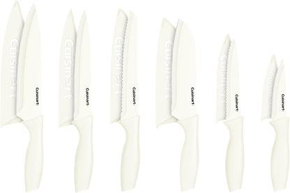 Cuisinart C55-12PCKSAM 12-Piece Ceramic Coated Stainless Steel Knives, Comes with 6-Blades and 6-Blade Guards, Color Coded to Reduce Risk of Cross Contamination, Jewel