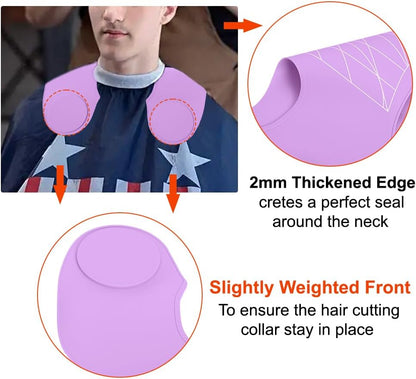 Silicone Hair Cutting Guide Collar - Waterproof Cutting Mat for Hair Stylist - Hair Cutting Cape