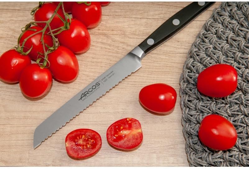 Arcos Forged Paring Knife 4 Inch Stainless Steel. Sharp Kitchen Knife for Peeling Fruits and Vegetables. Ergonomic Polyoxymethylene Handle and 100mm Blade. Series Manhattan. Color Black