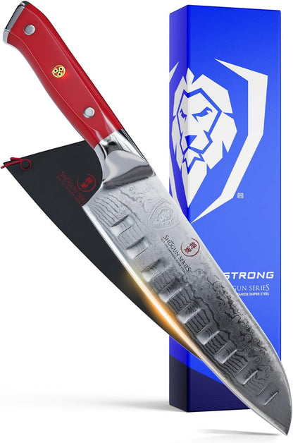 Dalstrong Santoku Knife - 5 inch - Shogun Series Elite - Japanese AUS-10V Super Steel Kitchen Knife - Black G10 Handle - Vegetable Knife - Damascus Layered - Vacuum Heat Treated - Sheath Included