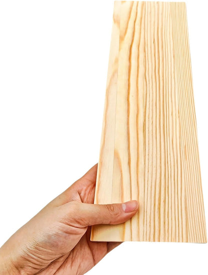4PCS Rectangle Wood Boards Unfinished Wood Blocks for Crafting, 8x6x1in Blank Whittling Wooden Blocks for Wood Carving,Painting & Burning