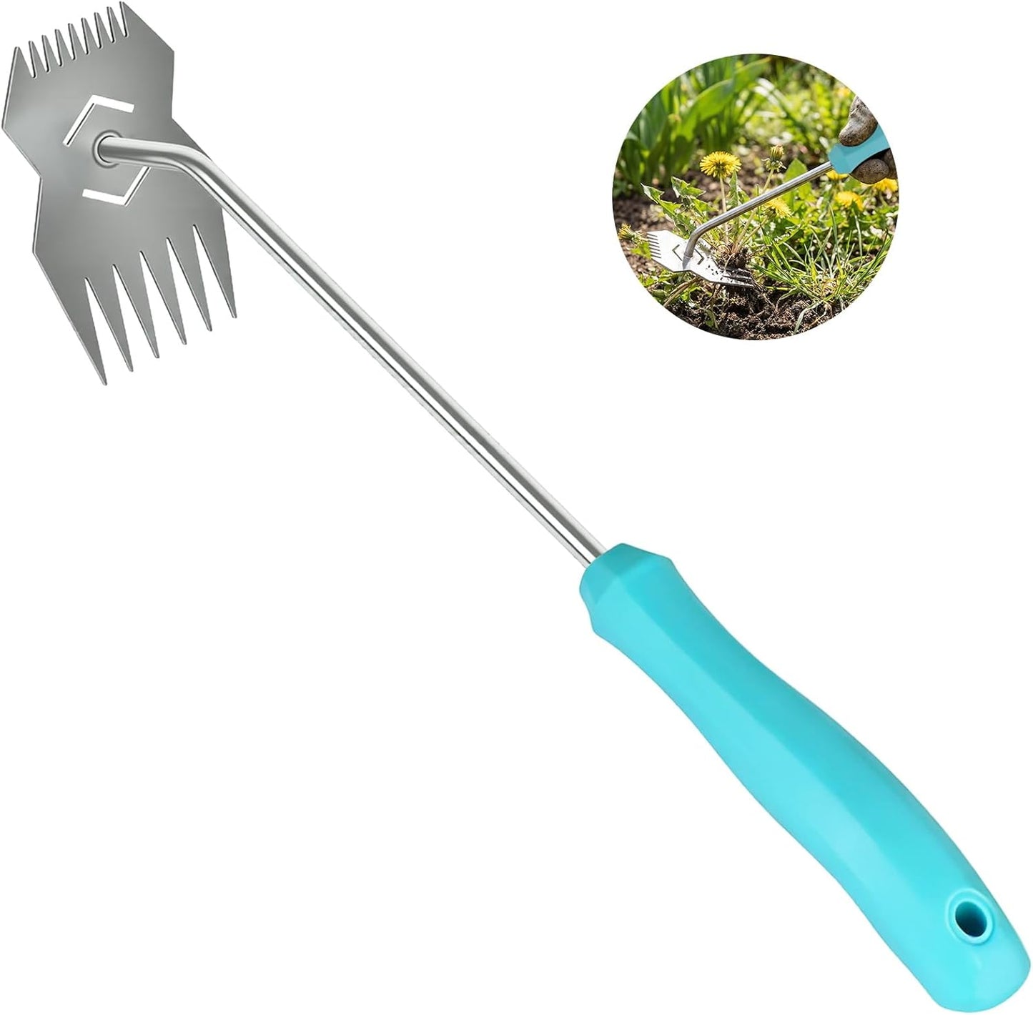 Garden Tools,Weeder Tool,Portable Weeding Tool,Garden weed pulling tool,Adopt Anti Slip Handle,Conforms to Ergonomic Curves,Weed puller tool Suitable for Farm Planting,Gardening(Black Orange Handle)