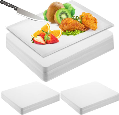 Hushee 120 Count Disposable Cutting Board Sheets 15 x 10. 6 Inch Disposable Sheets Flexible Plastic Sheet Cutting Mat Large Chopping Boards for Kitchen Cooking Traveling Camping Tailgating BBQ