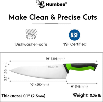 7.5-Inch Nakiri Knife, High Carbon Stainless Steel Hollow Grind Blade, Razor Sharp Edge, Ergonomic Non-Slip Handle, Cleaver Style, DT-50 Series, Orange