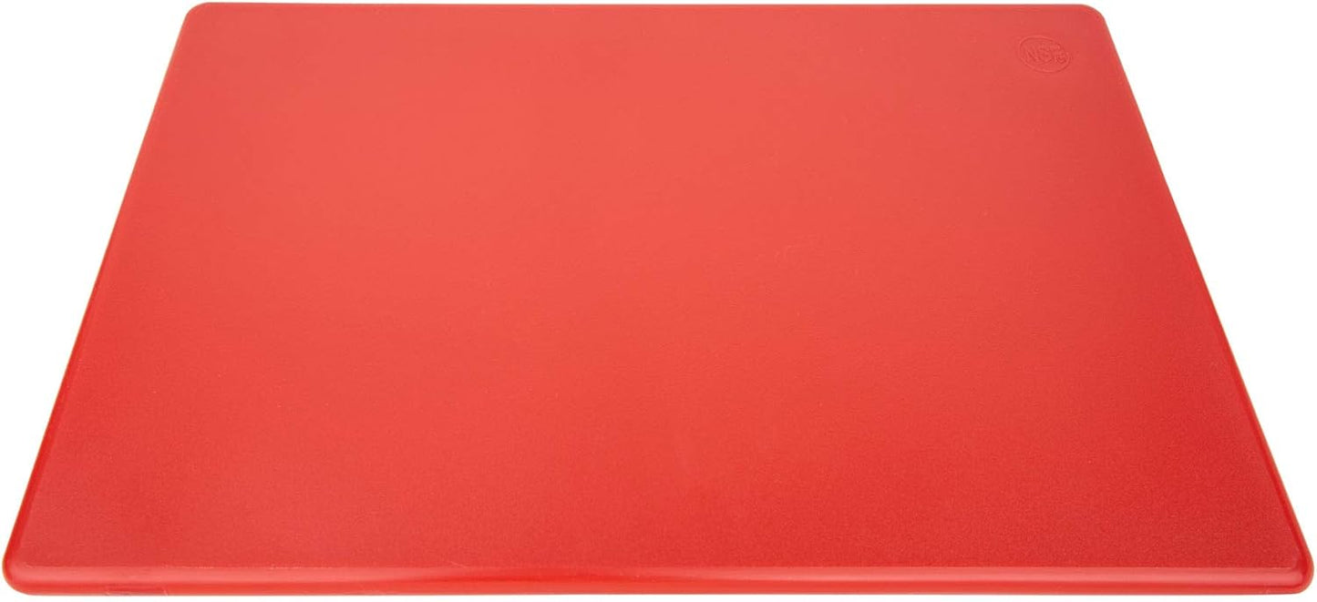 Commercial Grade Plastic Cutting Board 18 x 12 x 1/2 Thick High Density White Poly, NSF Certified and Dishwasher Safe for Food Service