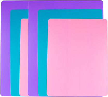 4 Pieces Flexible Cutting Board mats, Plastic Cutting Boards for Kitchen Cooking, Cutting board sheets for Meat and Vegetables, Dishwasher Safe