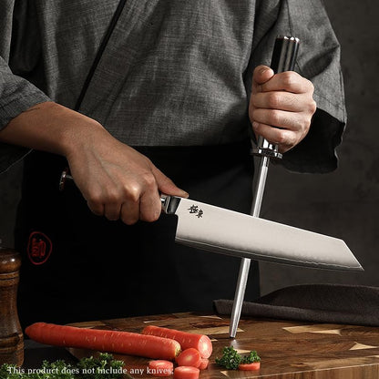 Japan Aichi AUS10 Triple Layer Composite Steel 8-inch Chef's Knife,Gyuto，Meat Cleavers，G10 Handle, Forged Kitchen Knife，Black Walnut Knife Sheath Set