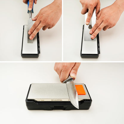 SHARPAL 162N Double-sided Diamond Sharpening Stone Whetstone Knife Sharpener |Coarse 325 / Extra Fine 1200 Grit | Storage Case with NonSlip Base & Angle Guide (8 in. x 3 in.) Fathers Day Gift