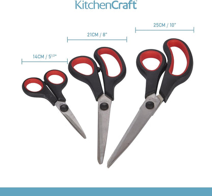 KitchenCraft 3-Piece Kitchen Scissors Set and Storage Block