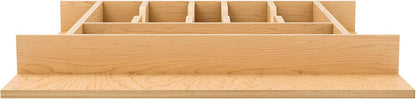 Rev-A-Shelf Natural Maple Right Size Utensil Insert Home Storage Kitchen Organizer 7 Compartment Drawer Accessory, 19 1/4" x 19 1/2", 4WCT-24SH-1