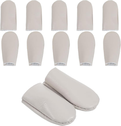 5 Pairs Leather Thimbles for Hand Sewing, Needle Felting Finger Guards, 2'',3’‘ Leather Thimble, Thin Leather Finger Guards, Professional Thimbles for Hand Quilting Craft