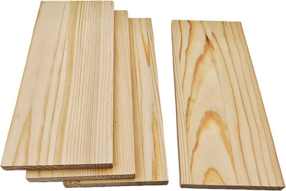4PCS Rectangle Wood Boards Unfinished Wood Blocks for Crafting, 8x6x1in Blank Whittling Wooden Blocks for Wood Carving,Painting & Burning