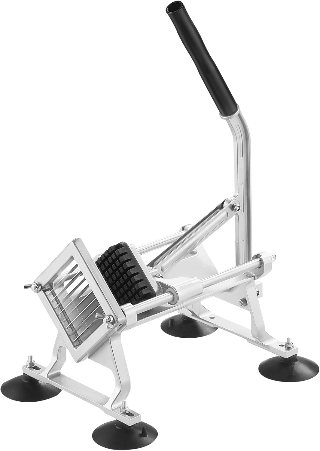 VEVOR Commercial Vegetable Slicer, 1/4 and 1/2 inch Tomato Slicer, Stainless Steel and Aluminum Alloy Vegetable Cutter Slicer, Manual Tomato Slicer with Non-slip Feet, for Tomatoes, Onions, Potatoes