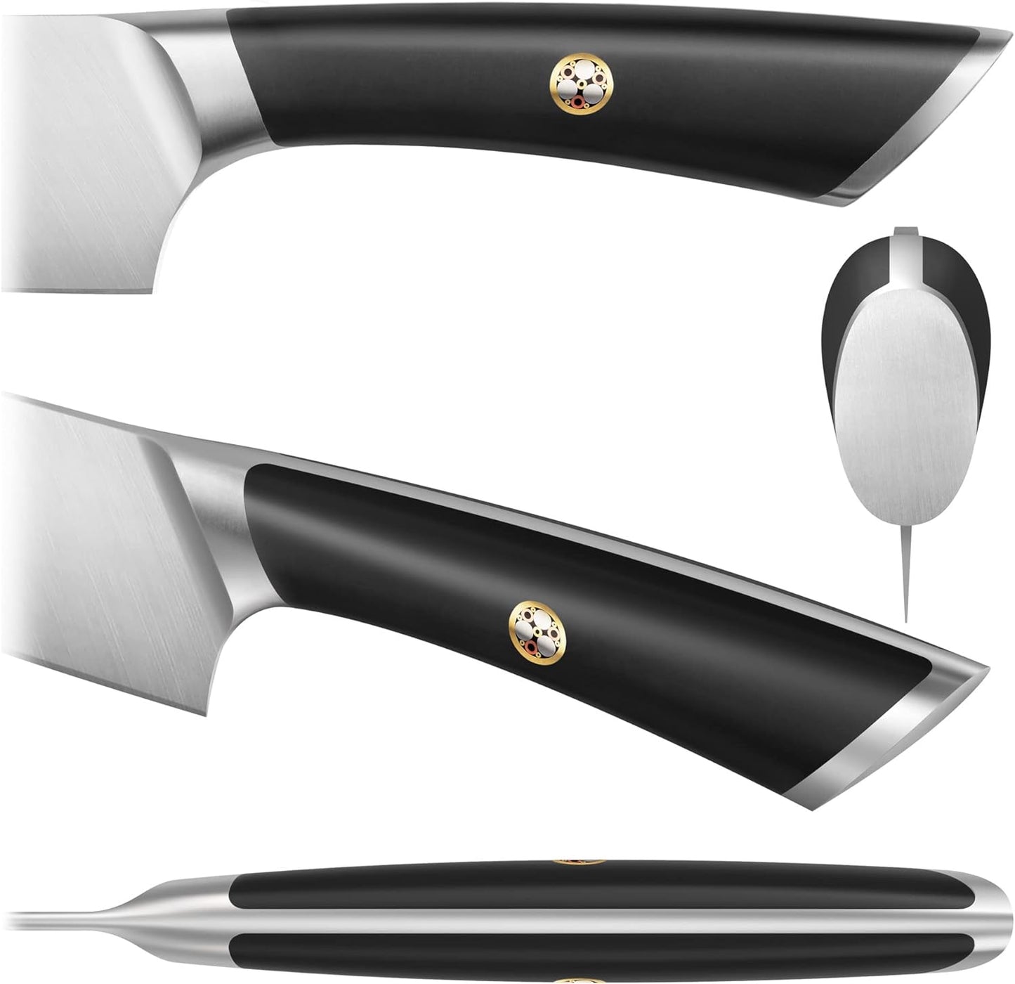 Cangshan ELBERT Series German Steel Forged 5" Serrated Utility Knife (White)
