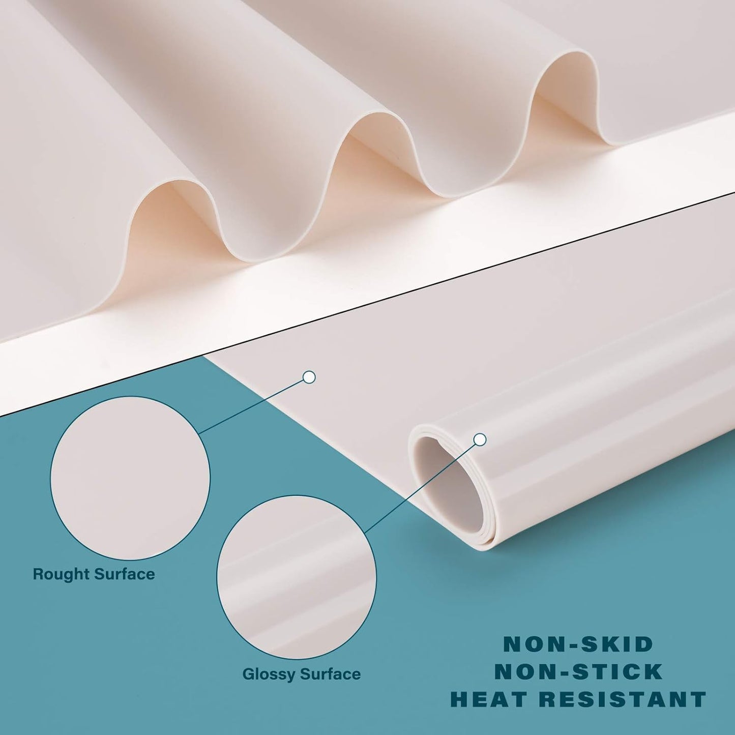 Gartful Extra Large Transparent Silicone Mat, Countertop Protector, 25.2 x 17.7 inches Silicone Sheet for Crafts Resin Jewelry Casting Mat Pad Nonstick Table Placemat