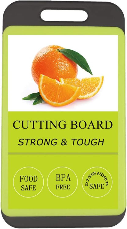 Mini Kitchen Cutting Board Mats, BPA Free, Dishwasher Safe, Juice Grooves, Thicker Boards, Easy Grip Handle, Non Porous, 2 pack
