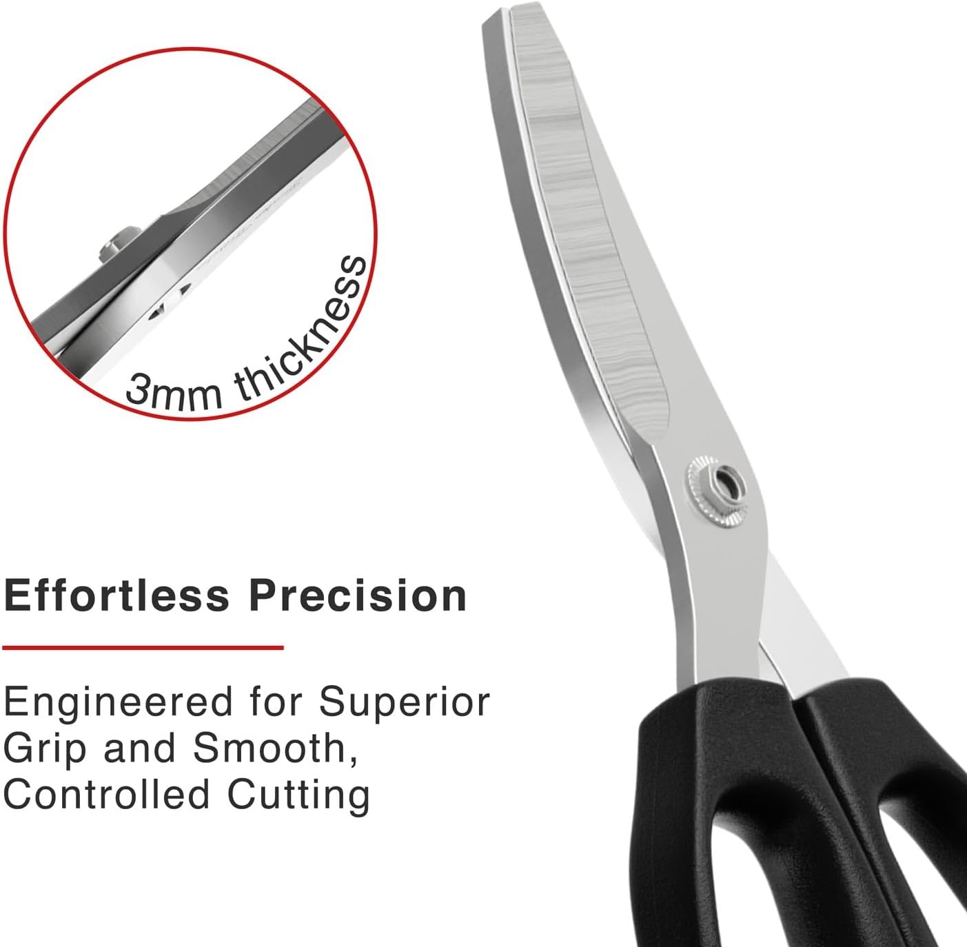 Gunter Wilhelm Kitchen Scissors Come Apart – Ultra Sharp All-Purpose Kitchen Shears, Herb Scissors & Meat Shears – Heavy-Duty Stainless Steel, Easy to Clean, Black