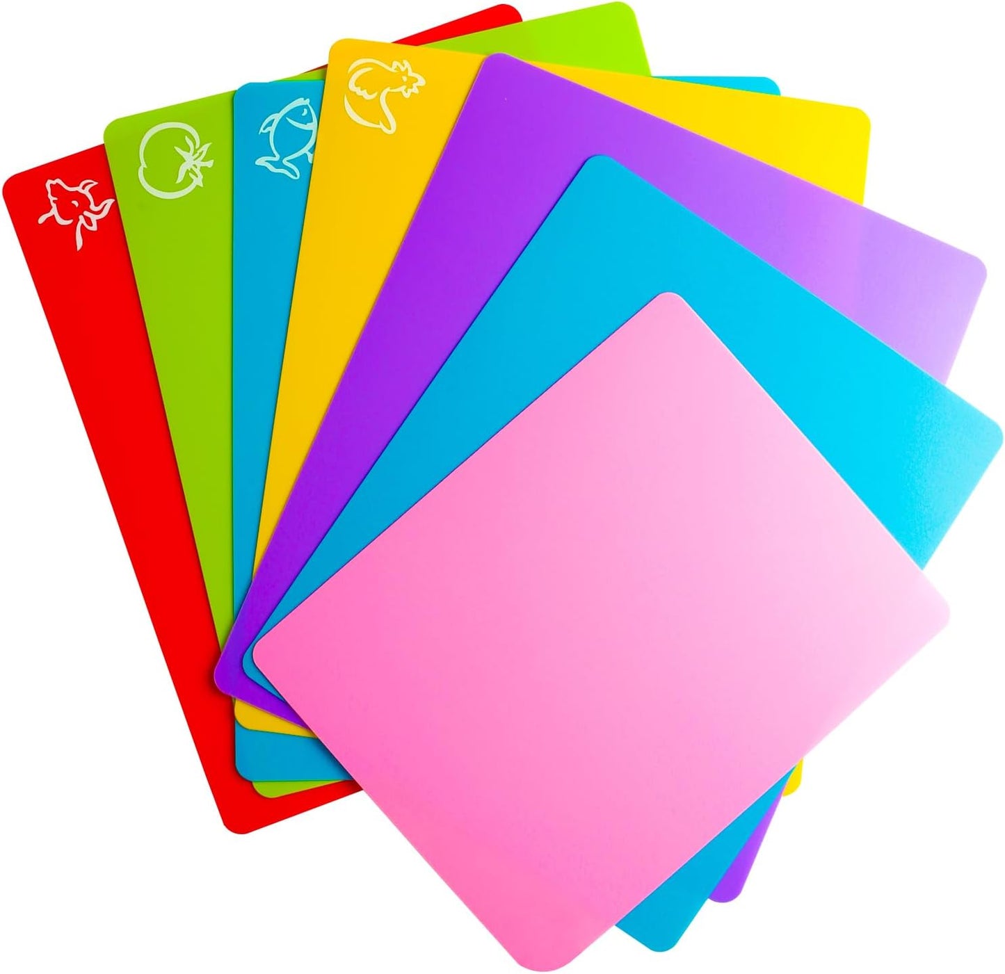 4 Pieces Flexible Cutting Board mats, Plastic Cutting Boards for Kitchen Cooking, Cutting board sheets for Meat and Vegetables, Dishwasher Safe