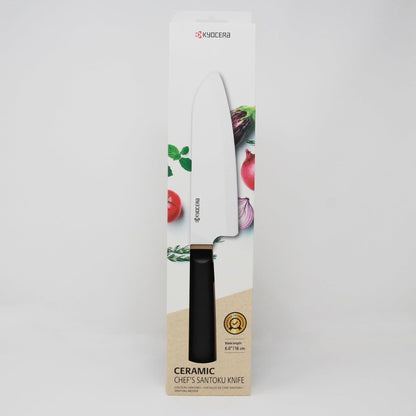 Kyocera INNOVATIONwhite 6" Ceramic Nakiri Knife - White Z212 Blade with Non-Slip Black Handle