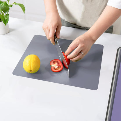 WK Flexible Plastic Cutting Boards Mats for Kitchen, Flexible Non Slip Cutting Mat, Thin Cutting Sheets, BPA Free, Dishwasher Safe, Multi Sizes